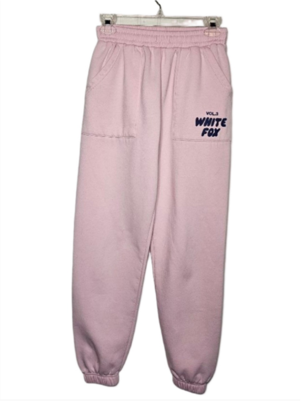 White Fox Boutique Offstage Sweatpants Joggers Pink with Blue Vol 3 XS EUC